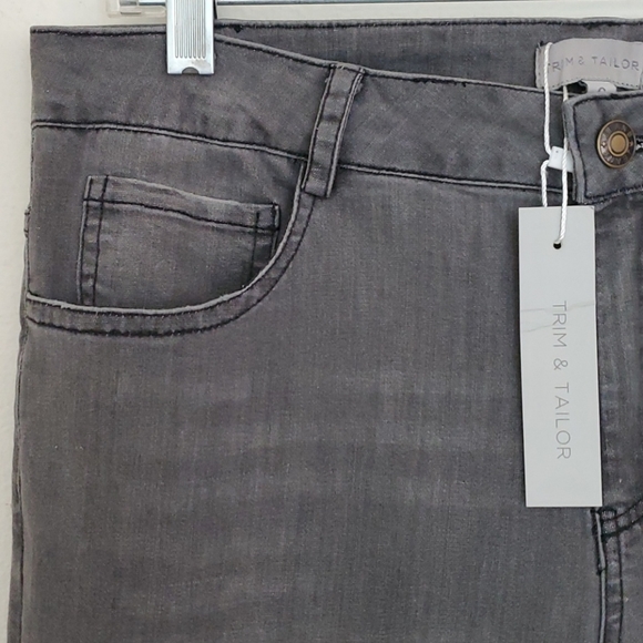 NWT Trim & Tailor Gray Skinny Jeans READ SIZE DIFFERENCE BELOW 31 X 26.5 - Picture 7 of 11